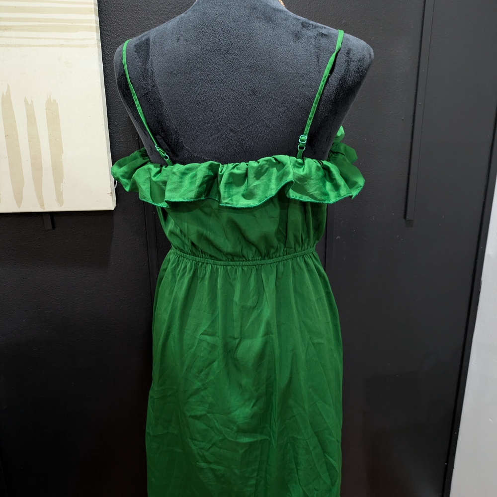 Green Ruffle Strap Dress - Picture 2 of 2